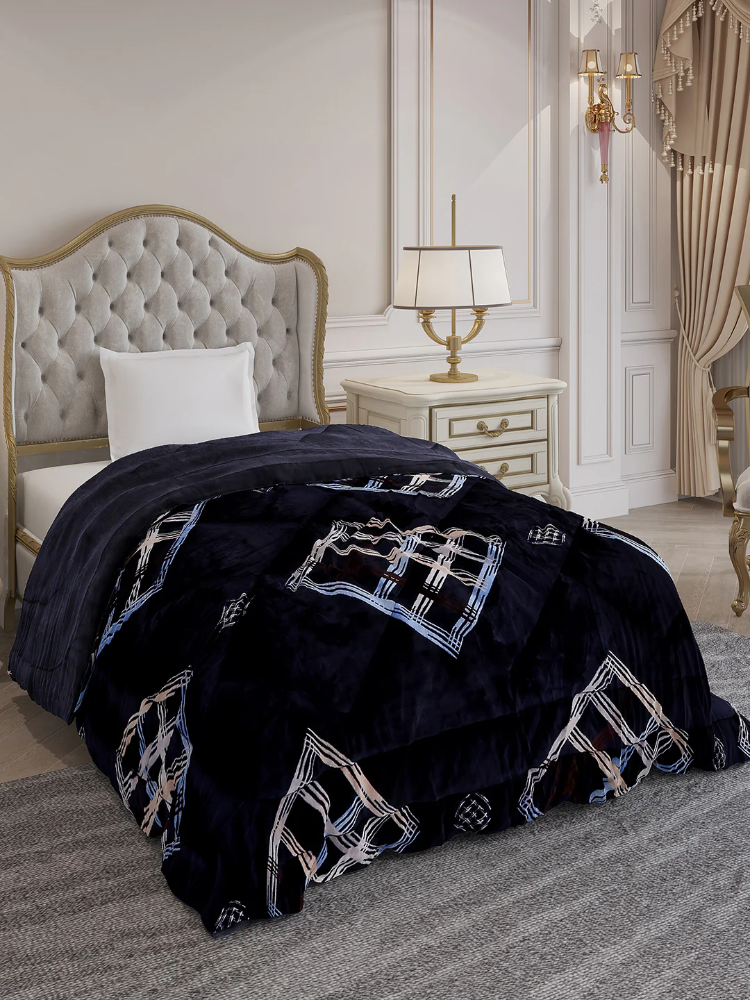 Printed Single Bed 966 GSM Comforter for Winter - (Teresa) - Image 4