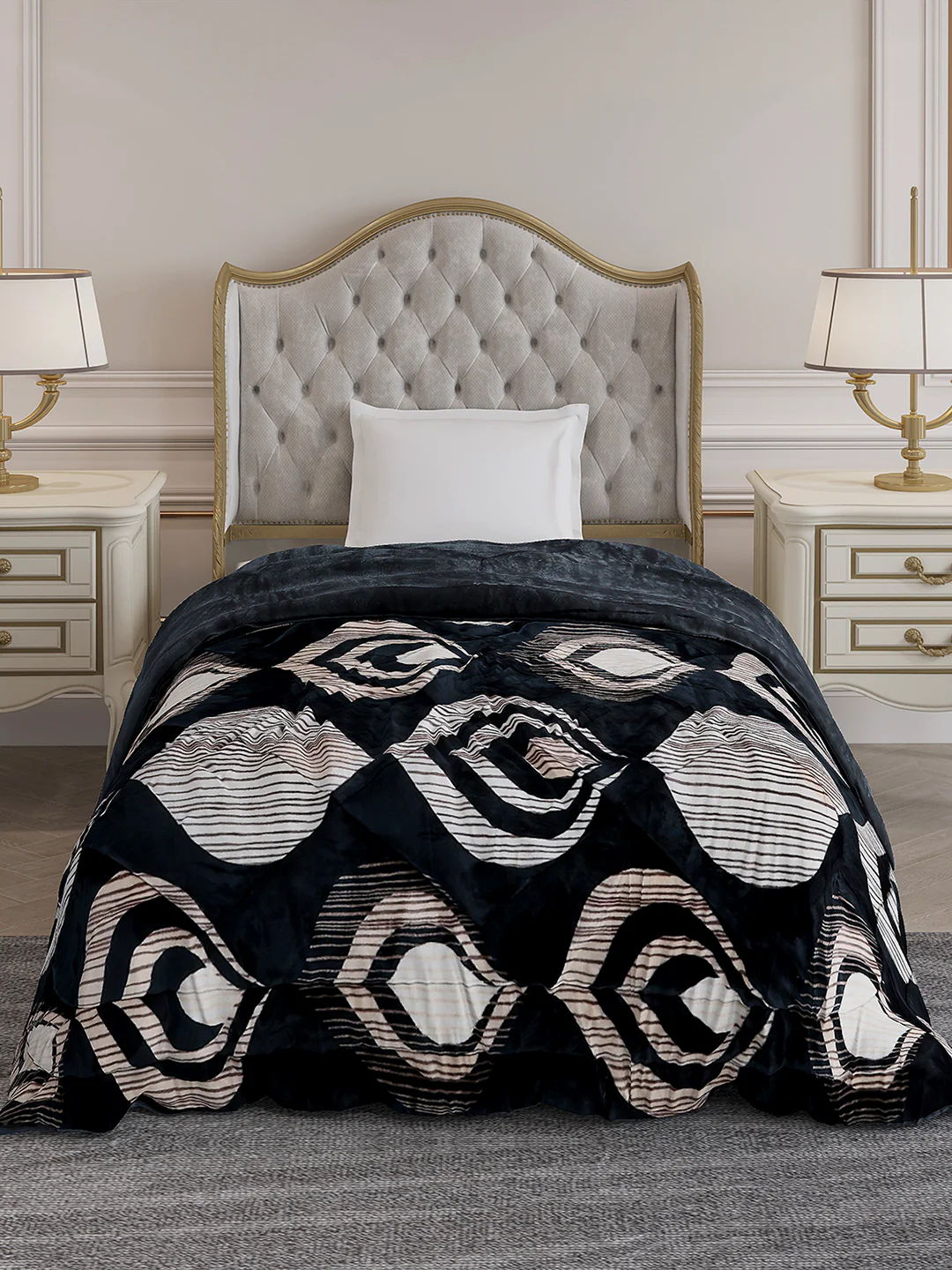 Printed Single Bed 966 GSM Comforter for Winter - (Teresa) - Image 2