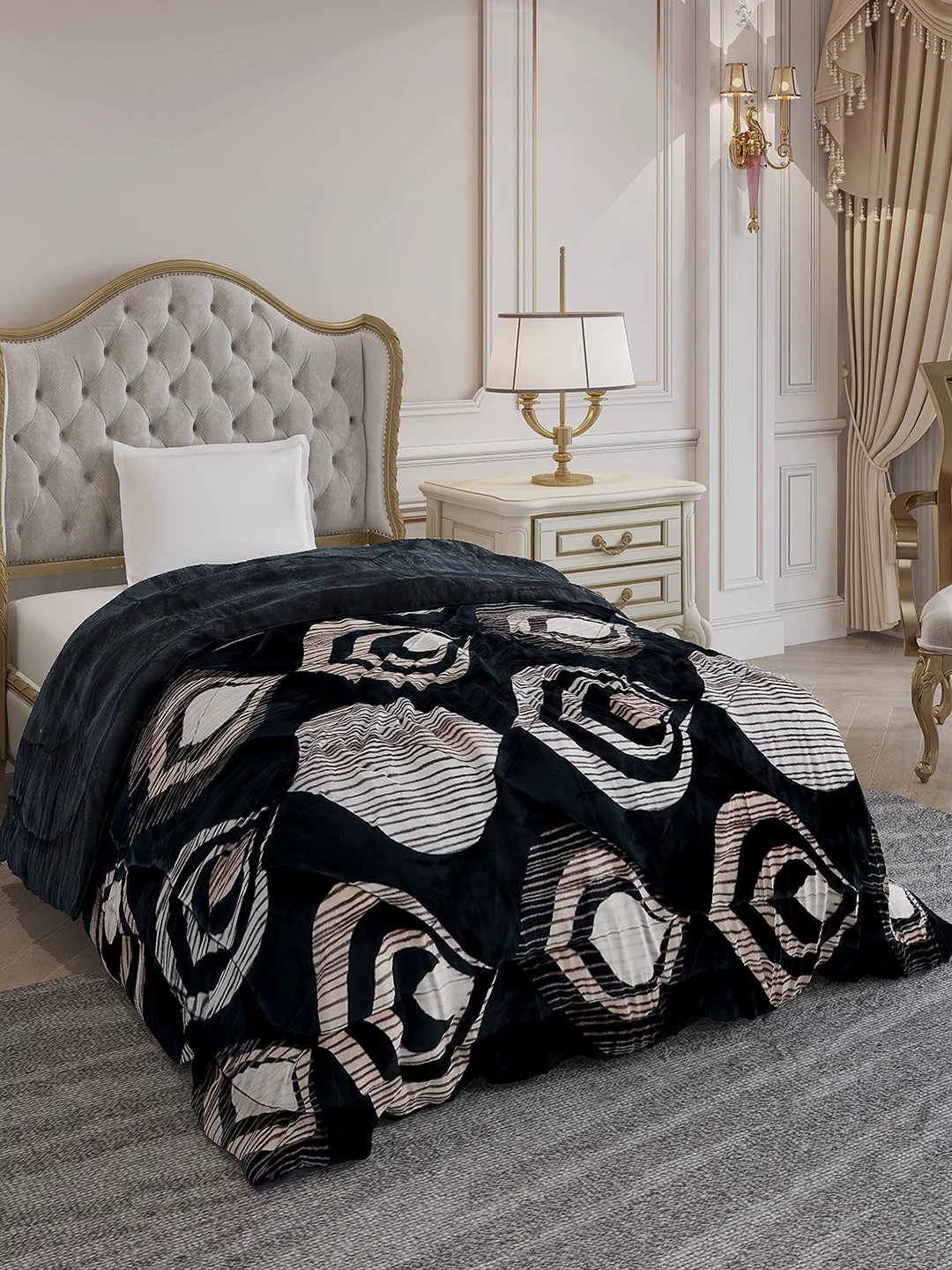 Printed Single Bed 966 GSM Comforter for Winter - (Teresa) - Image 4