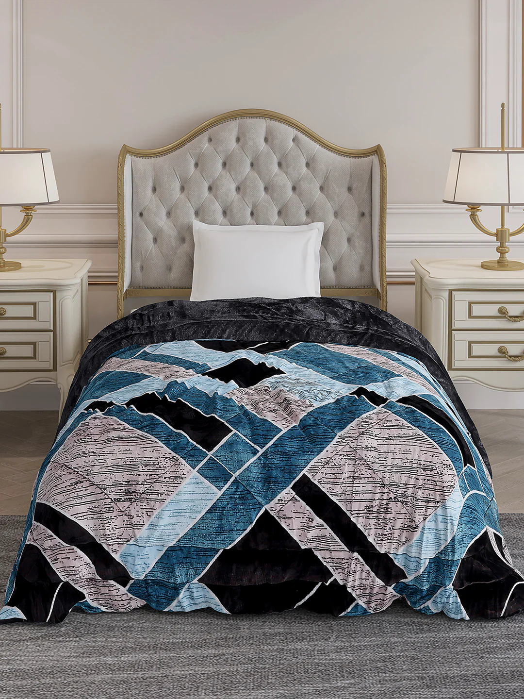 Printed Single Bed 966 GSM Comforter for Winter - (Teresa) - Image 2
