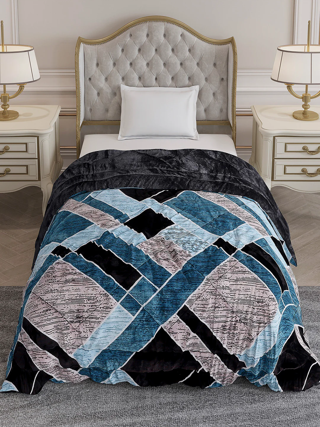 Printed Single Bed 966 GSM Comforter for Winter - (Teresa) - Image 3