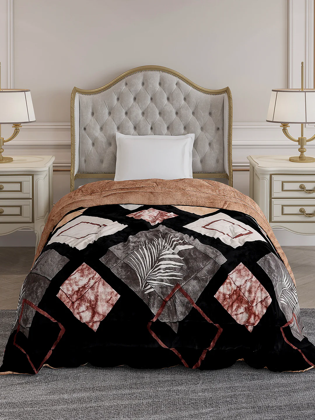 Printed Single Bed 966 GSM Comforter for Winter - (Teresa) - Image 2