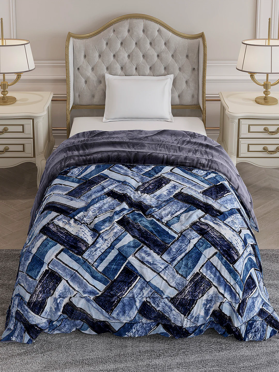 Printed Single Bed 992 GSM Comforter for Winter - (James) - Image 3