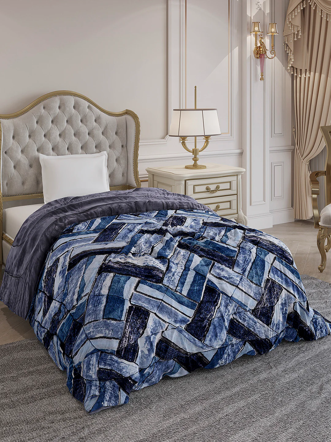 Printed Single Bed 992 GSM Comforter for Winter - (James) - Image 4