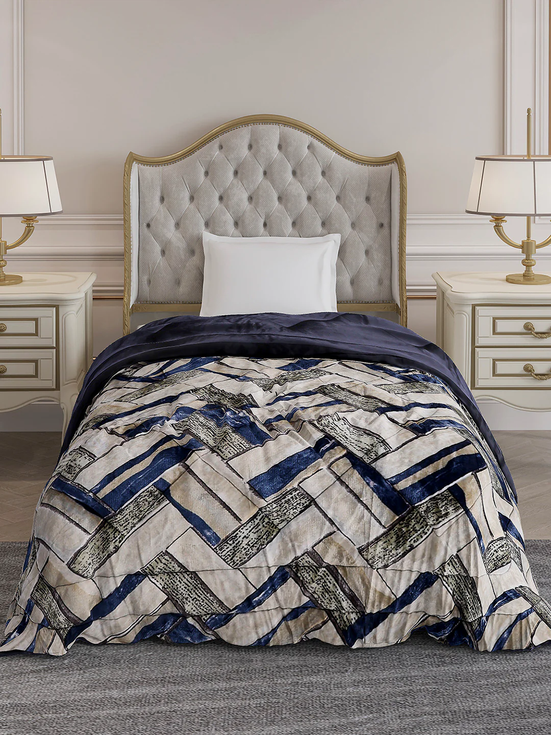 Printed Single Bed 992 GSM Comforter for Winter - (James) - Image 2
