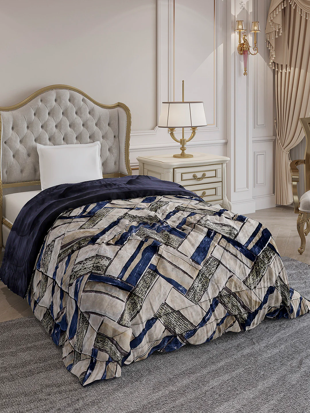 Printed Single Bed 992 GSM Comforter for Winter - (James) - Image 4