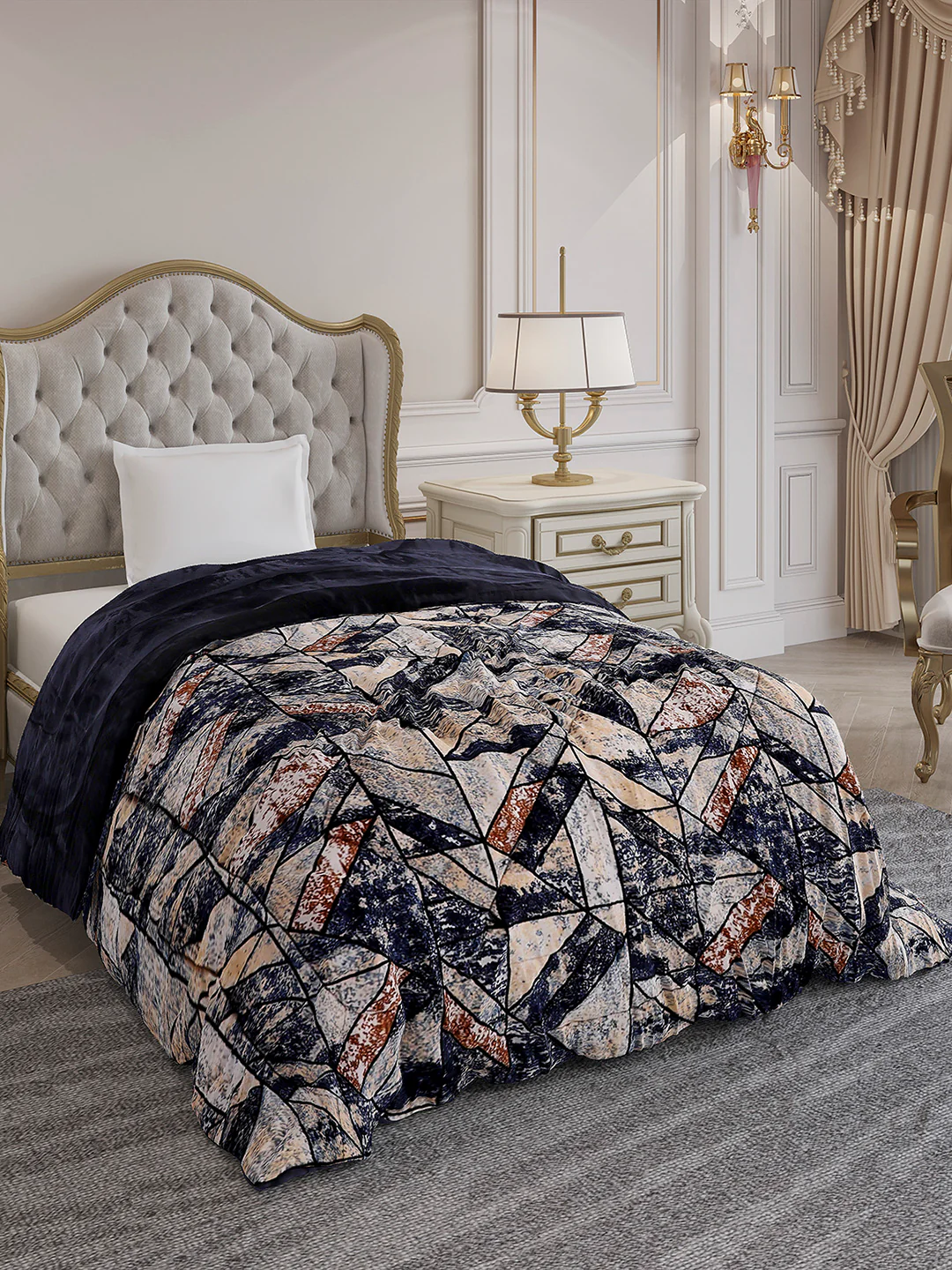 Printed Single Bed 992 GSM Comforter for Winter - (James) - Image 4