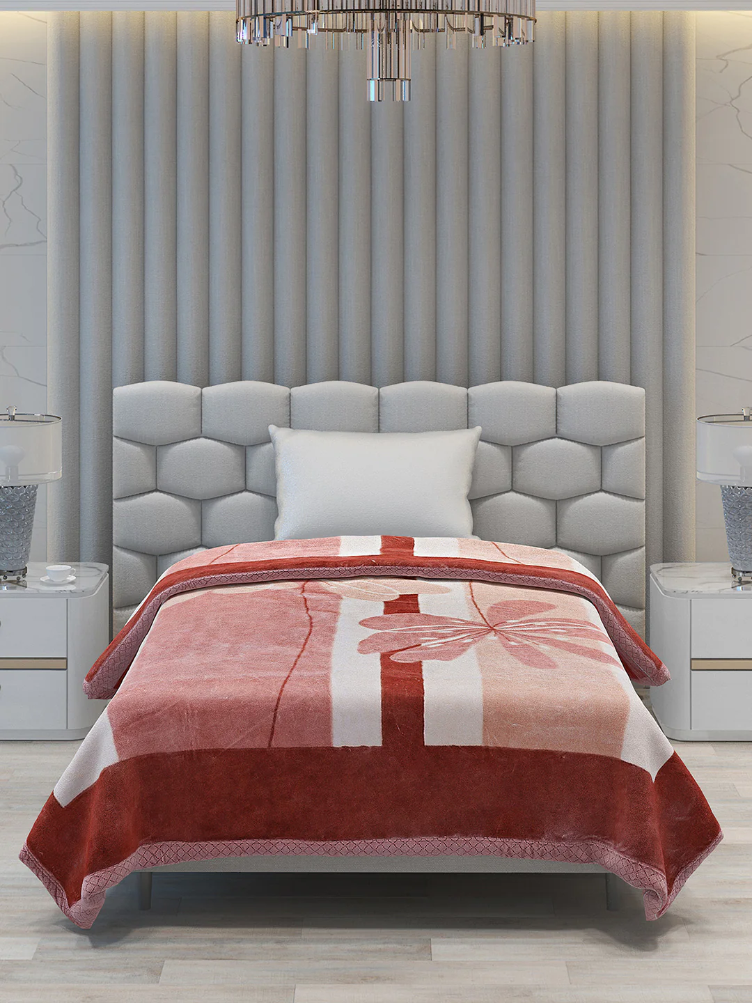 Printed Single Bed 994 GSM Blanket Joseph 2 Ply (Weight 3.5 kg) - Image 2