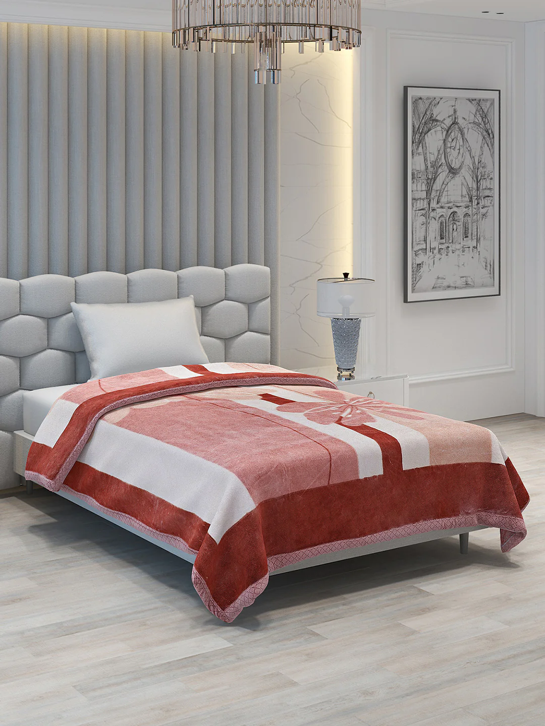 Printed Single Bed 994 GSM Blanket Joseph 2 Ply (Weight 3.5 kg) - Image 4