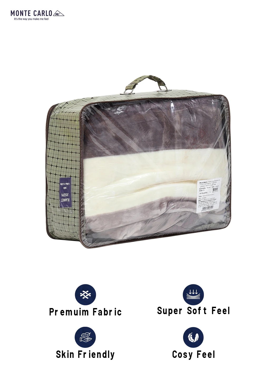 Printed Single Bed 994 GSM Blanket Joseph 2 Ply (Weight 3.5 kg) - Image 8