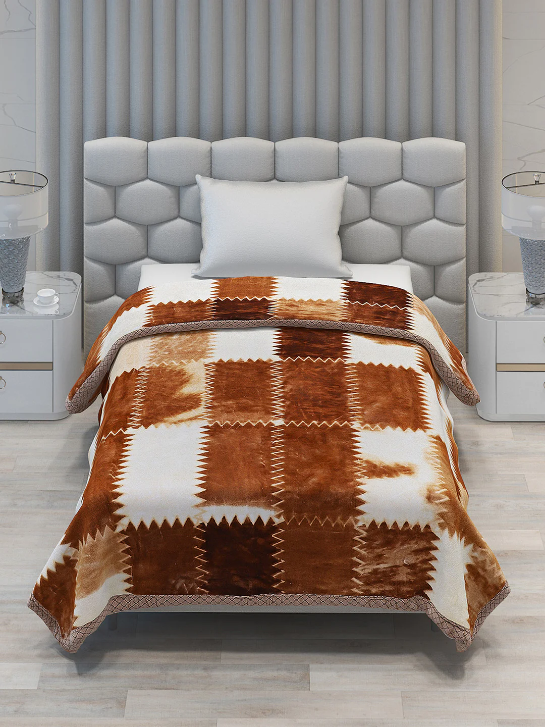 Printed Single Bed 994 GSM Blanket Joseph 2 Ply (Weight 3.5 kg) - Image 3