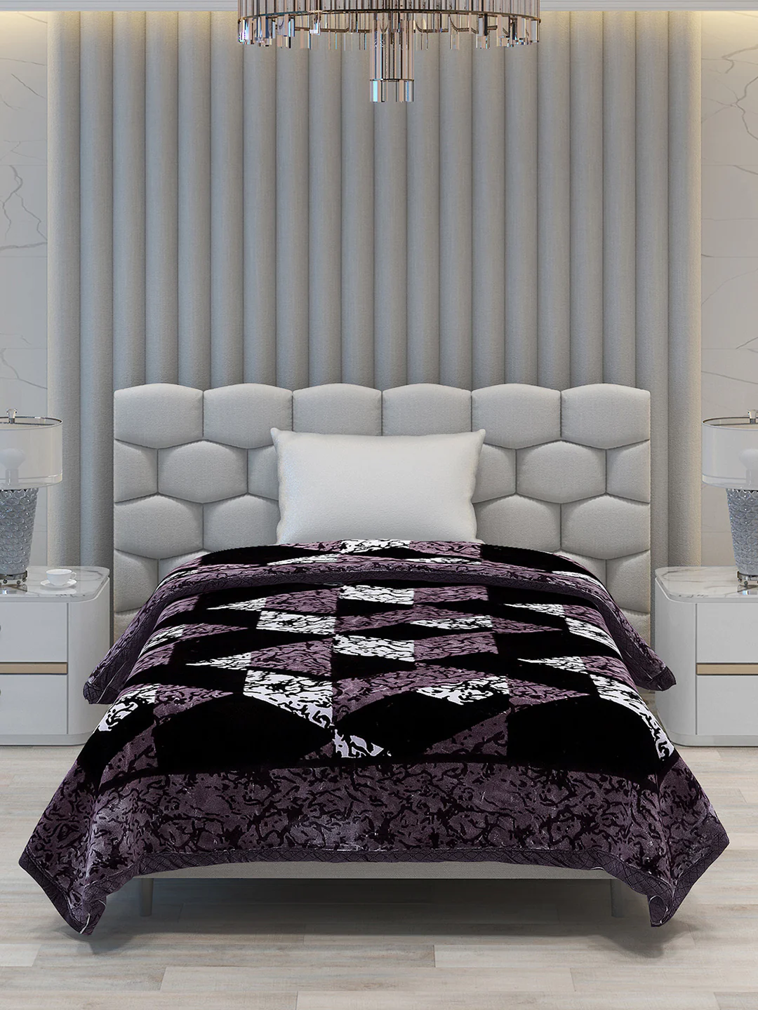 Printed Single Bed 994 GSM Blanket Joseph 2 Ply (Weight 3.5 kg) - Image 2