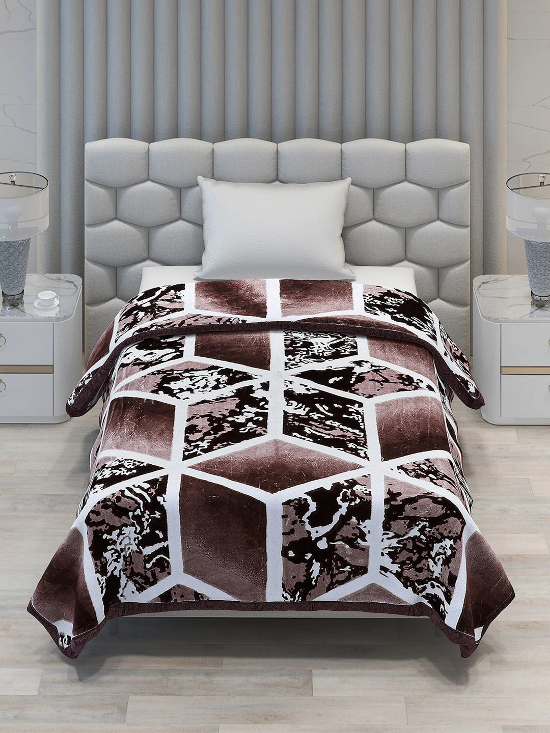 Printed Single Bed 994 GSM Blanket Joseph 2 Ply (Weight 3.5 kg) - Image 3