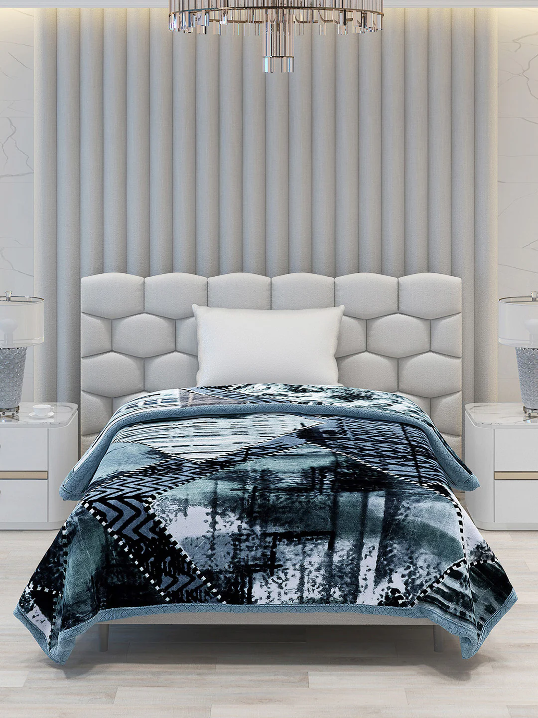 Printed Single Bed 994 GSM Blanket Joseph 2 Ply (Weight 3.5 kg) - Image 2