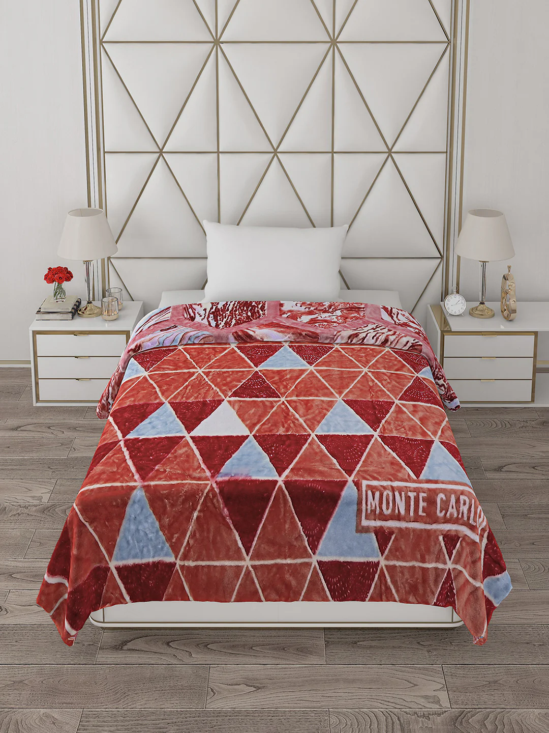Printed Single Bed Reversible Blanket 2 Ply, 511 GSM, 1.8 kg (New Diamond) - Image 4