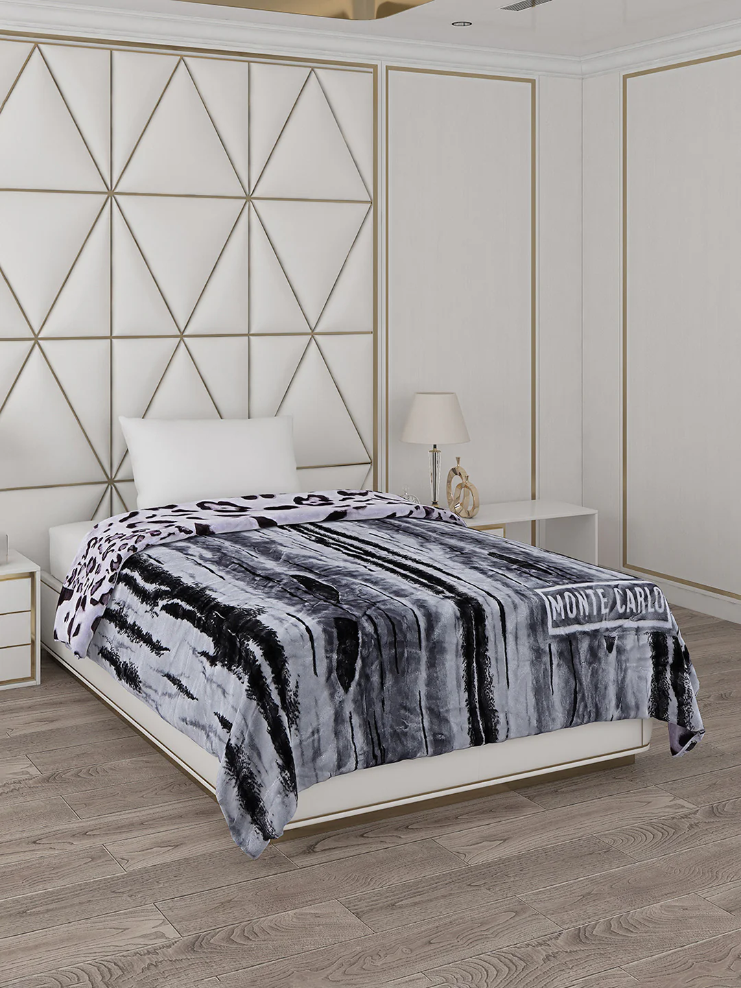 Printed Single Bed Reversible Blanket 2 Ply, 511 GSM, 1.8 kg (New Diamond)