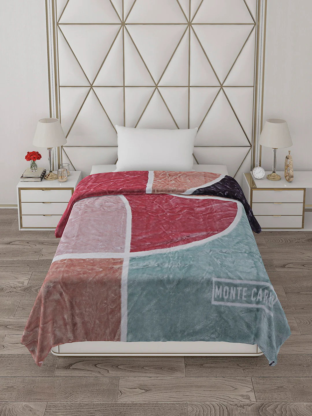 Printed Single Bed Reversible Blanket 2 Ply, 568 GSM, 2 kg (Glamour) - Image 3
