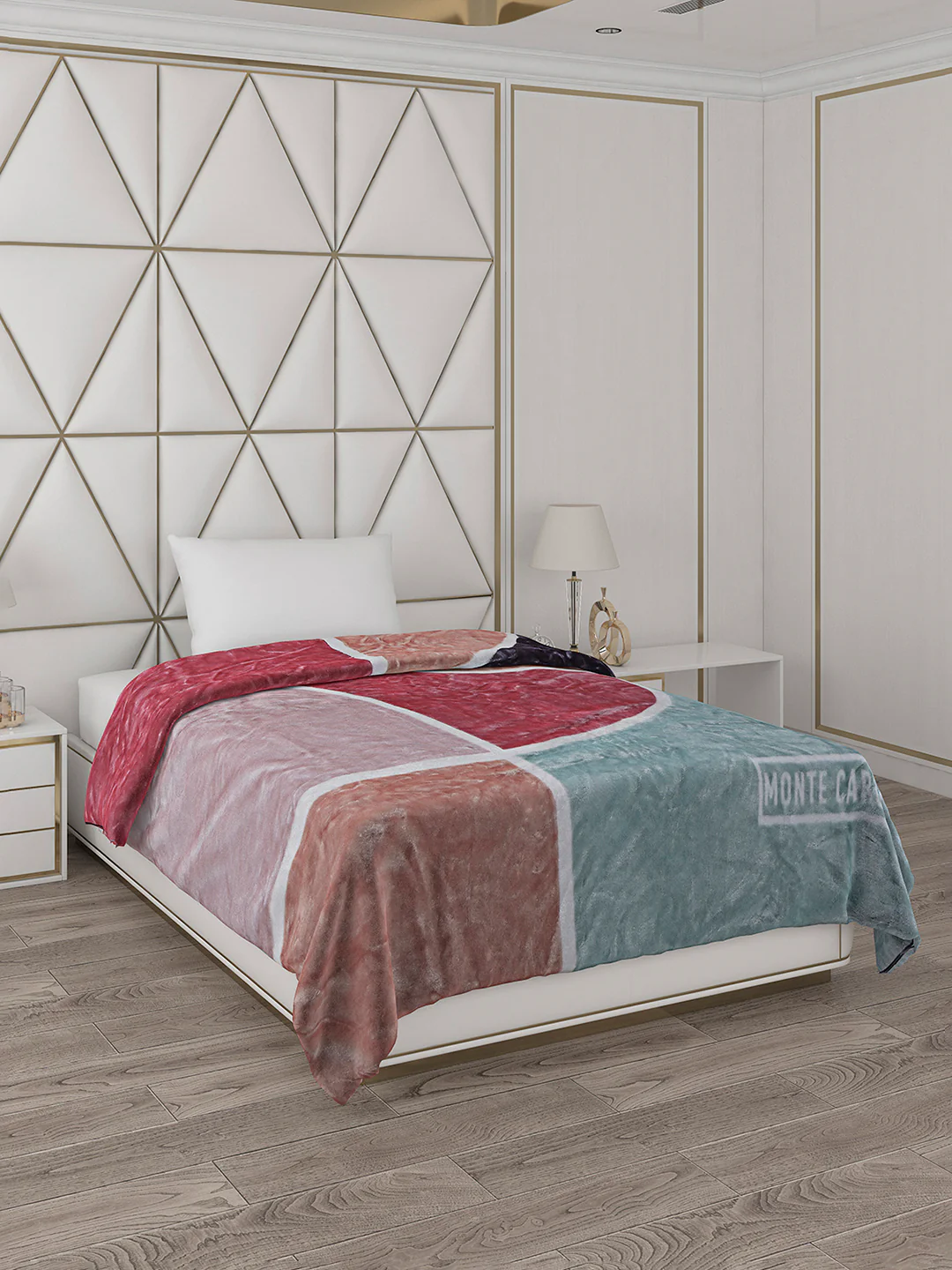 Printed Single Bed Reversible Blanket 2 Ply, 568 GSM, 2 kg (Glamour) - Image 4
