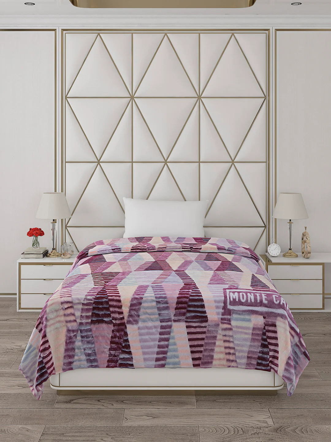 Printed Single Bed Reversible Blanket 2 Ply, 568 GSM, 2 kg (Glamour) - Image 2