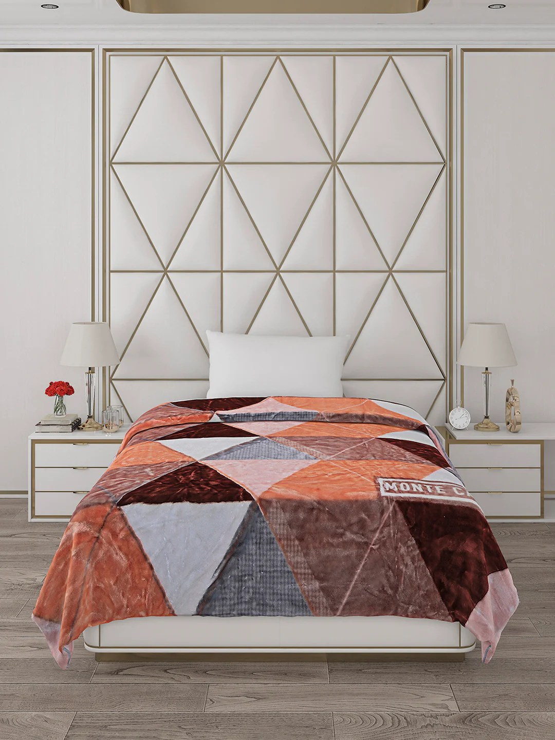 Printed Single Bed Reversible Blanket 2 Ply, 568 GSM, 2 kg (Glamour) - Image 2