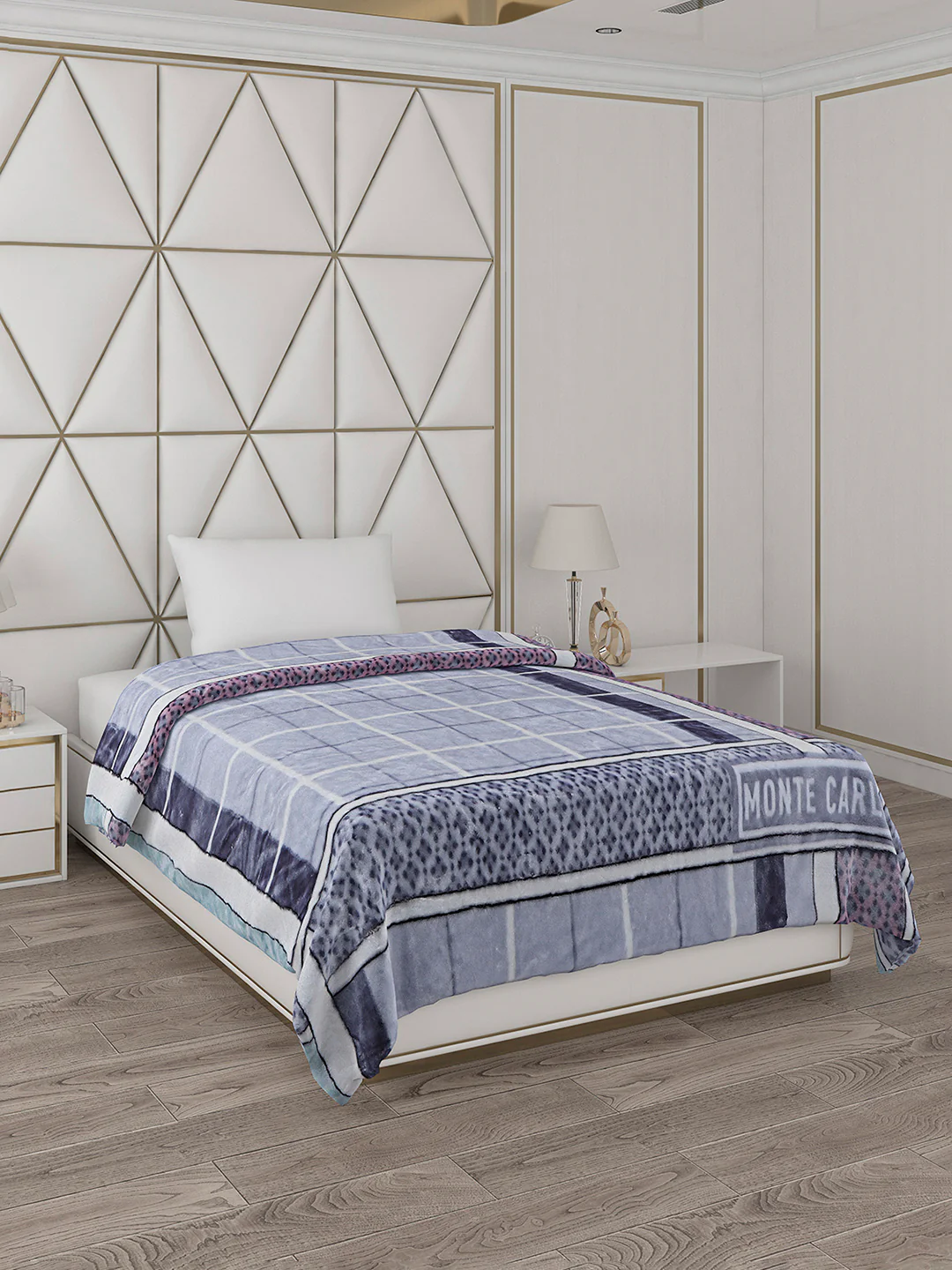 Printed Single Bed Reversible Blanket 2 Ply, 568 GSM, 2 kg (Glamour) - Image 4