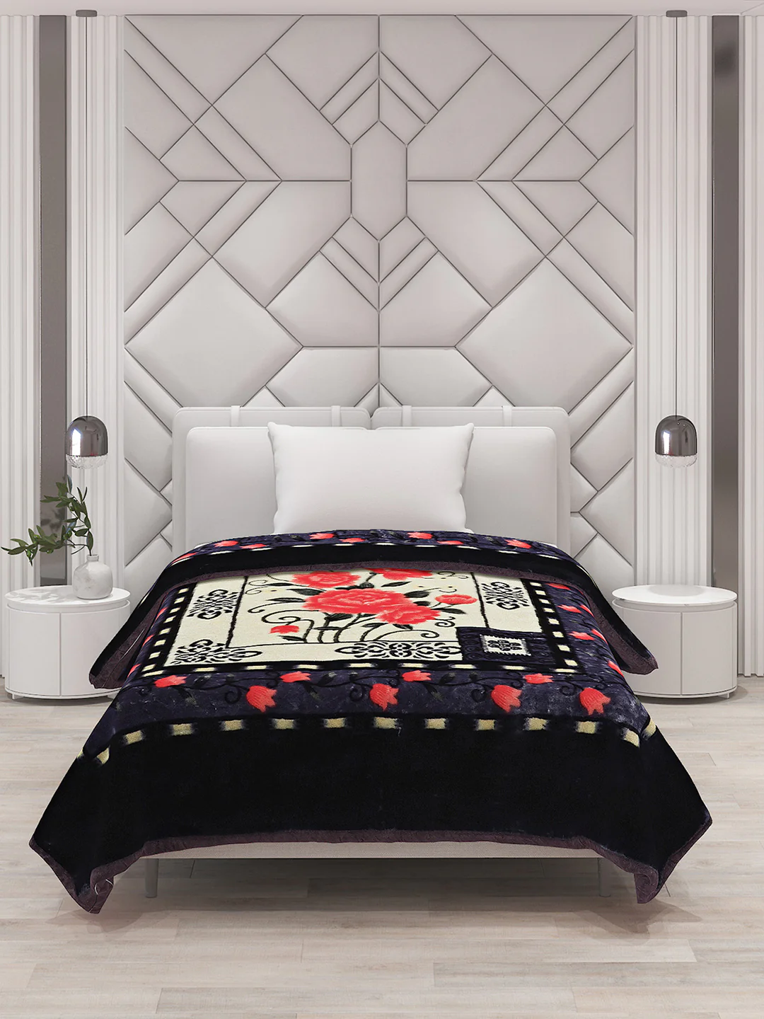 Printed Single Bed Mink Blanket for Mild Winter -1 Ply - Image 3