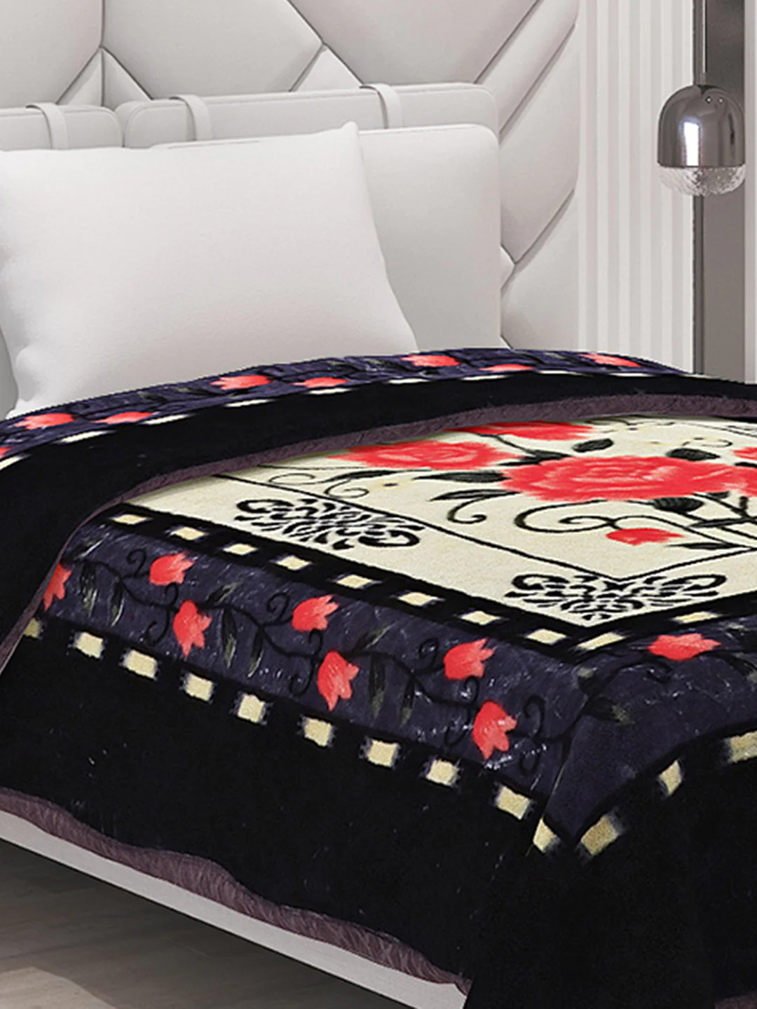 Printed Single Bed Mink Blanket for Mild Winter -1 Ply - Image 4