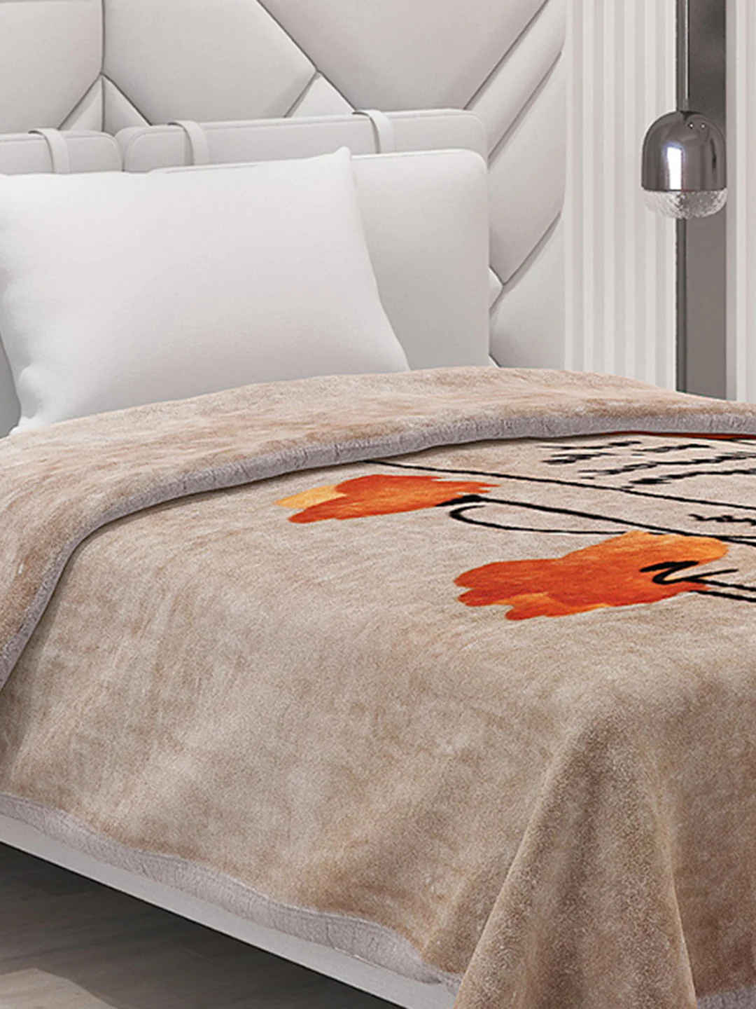 Printed Single Bed Mink Blanket for Mild Winter -1 Ply - Image 4