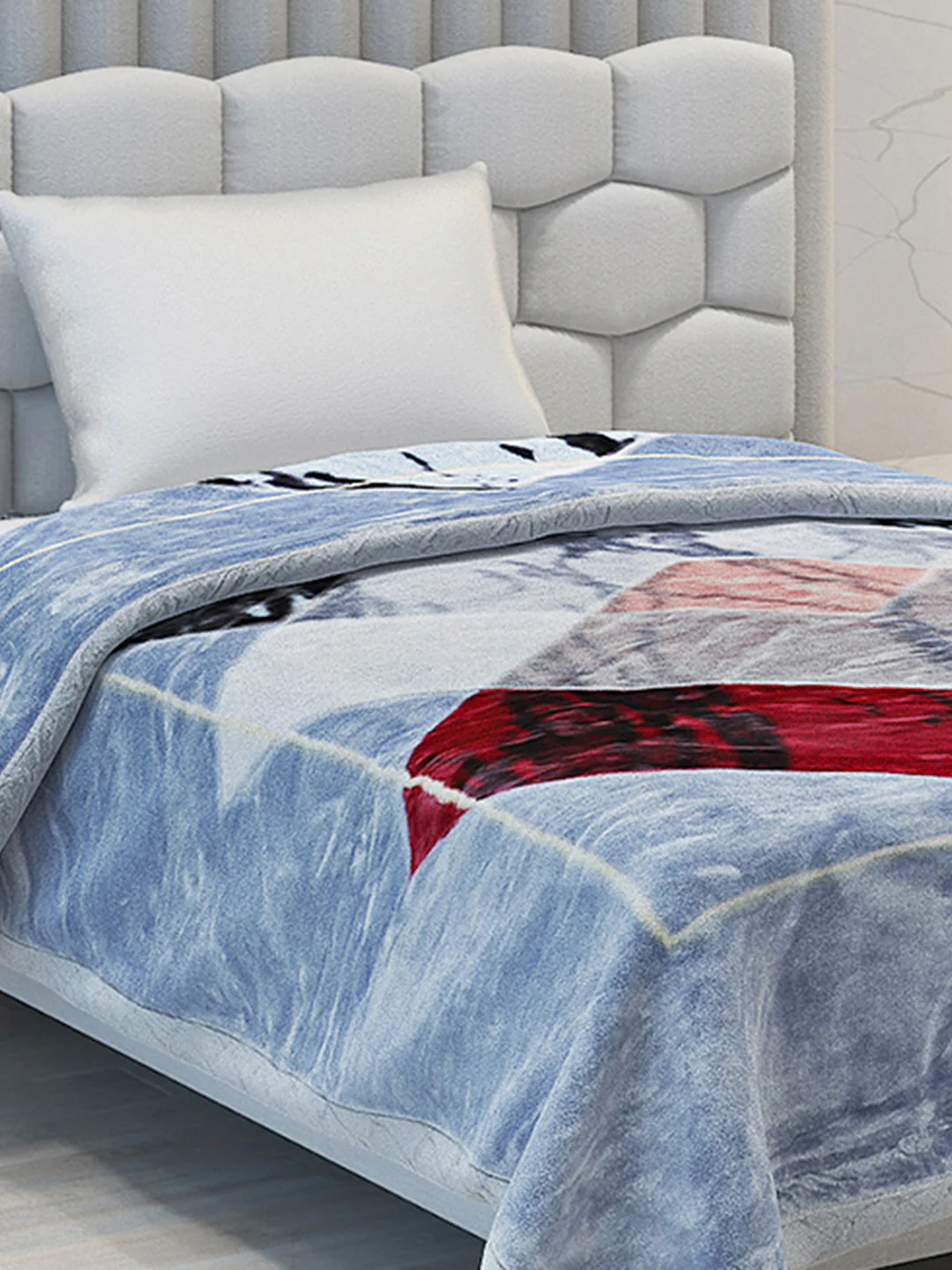 Printed Single Bed Blanket for Heavy Winter -2 Ply - Image 4