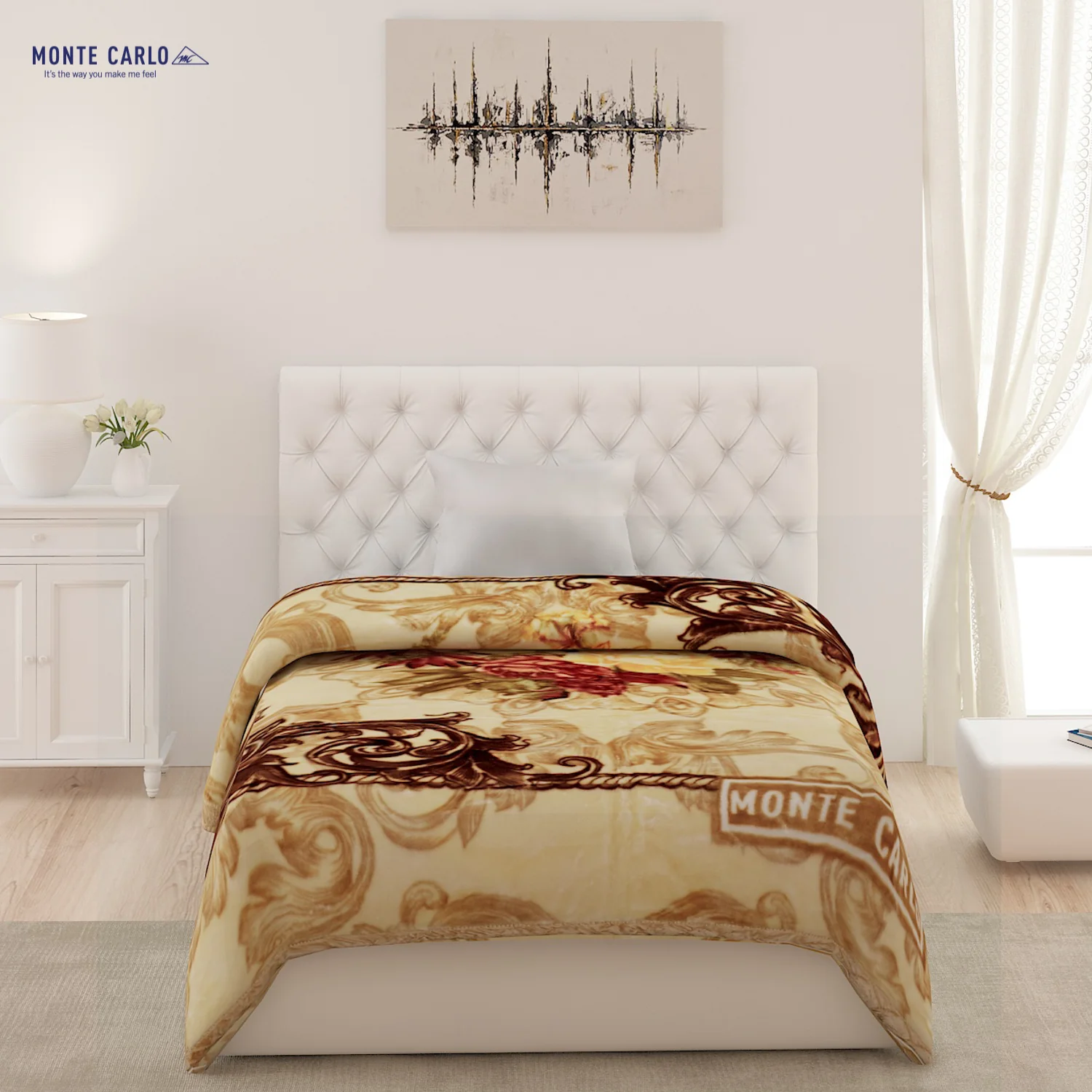 Printed Single Bed Blanket for Heavy Winter -2 Ply - Image 2