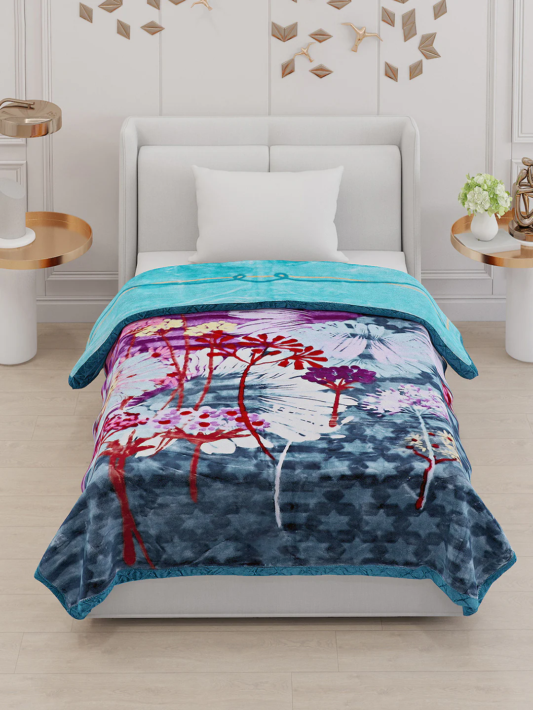 Printed Single Bed Blanket for Heavy Winter -2 Ply - Image 2
