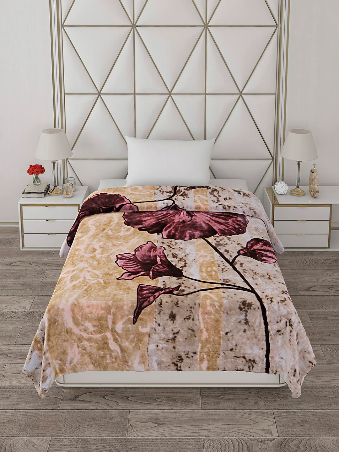 Printed Single Bed Blanket for Heavy Winter -2 Ply - Image 3