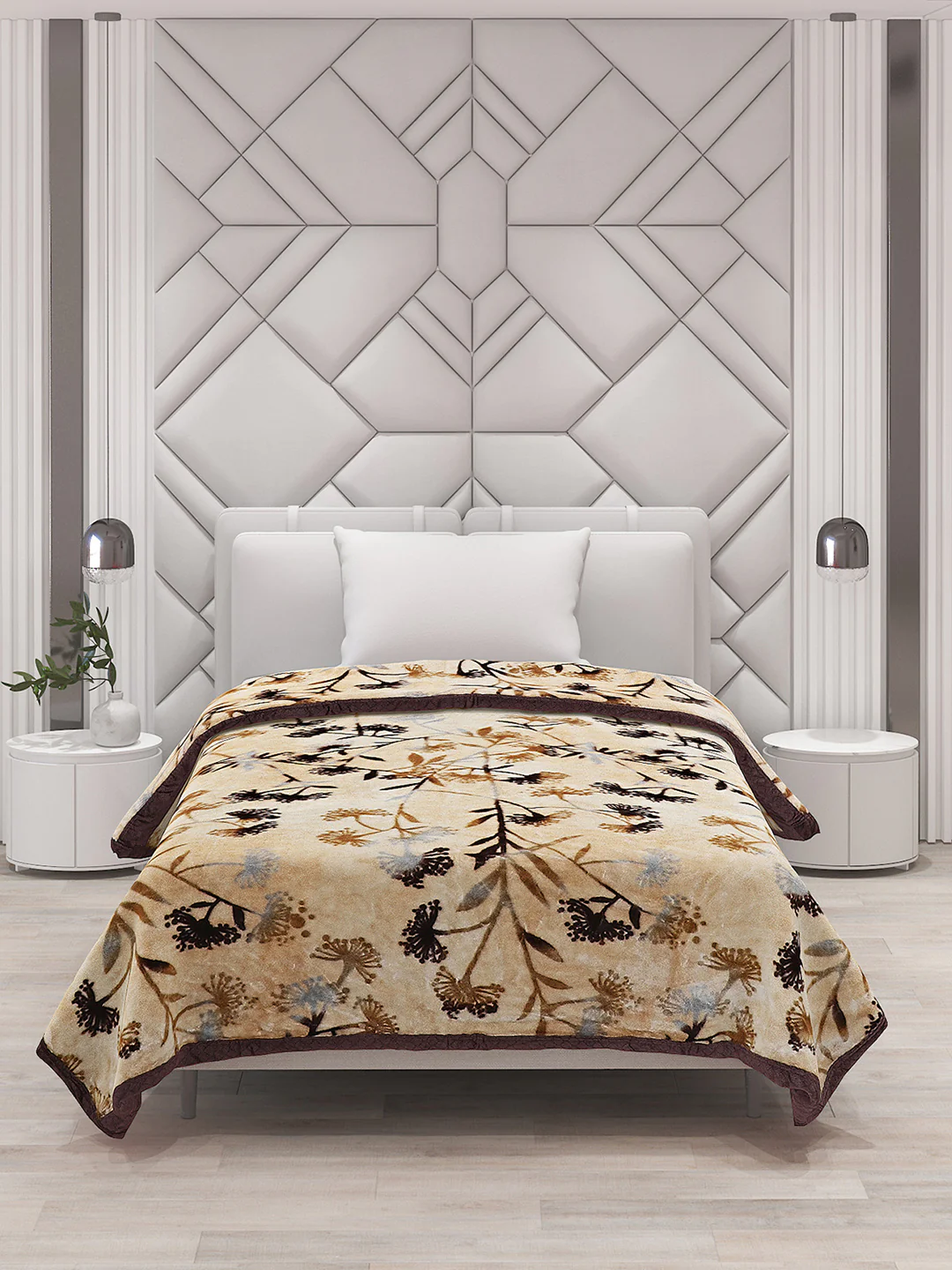 Printed Single Bed Blanket for Mild Winter -1 Ply - Image 3