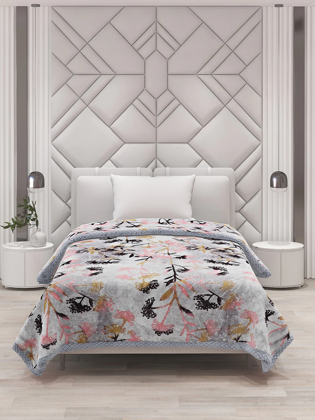 Printed Single Bed Blanket for Mild Winter -1 Ply - Image 3