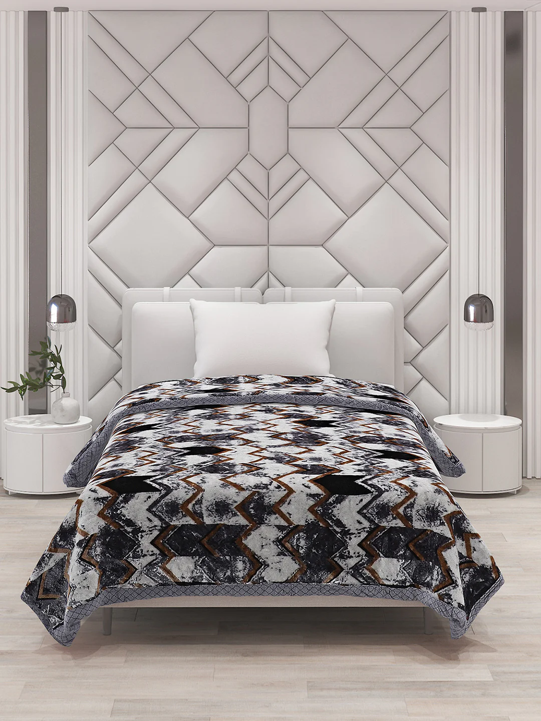 Printed Single Bed Blanket for Mild Winter -1 Ply - Image 3