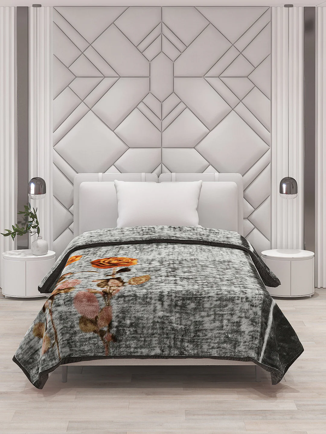 Printed Single Bed Blanket for Mild Winter -1 Ply - Image 3