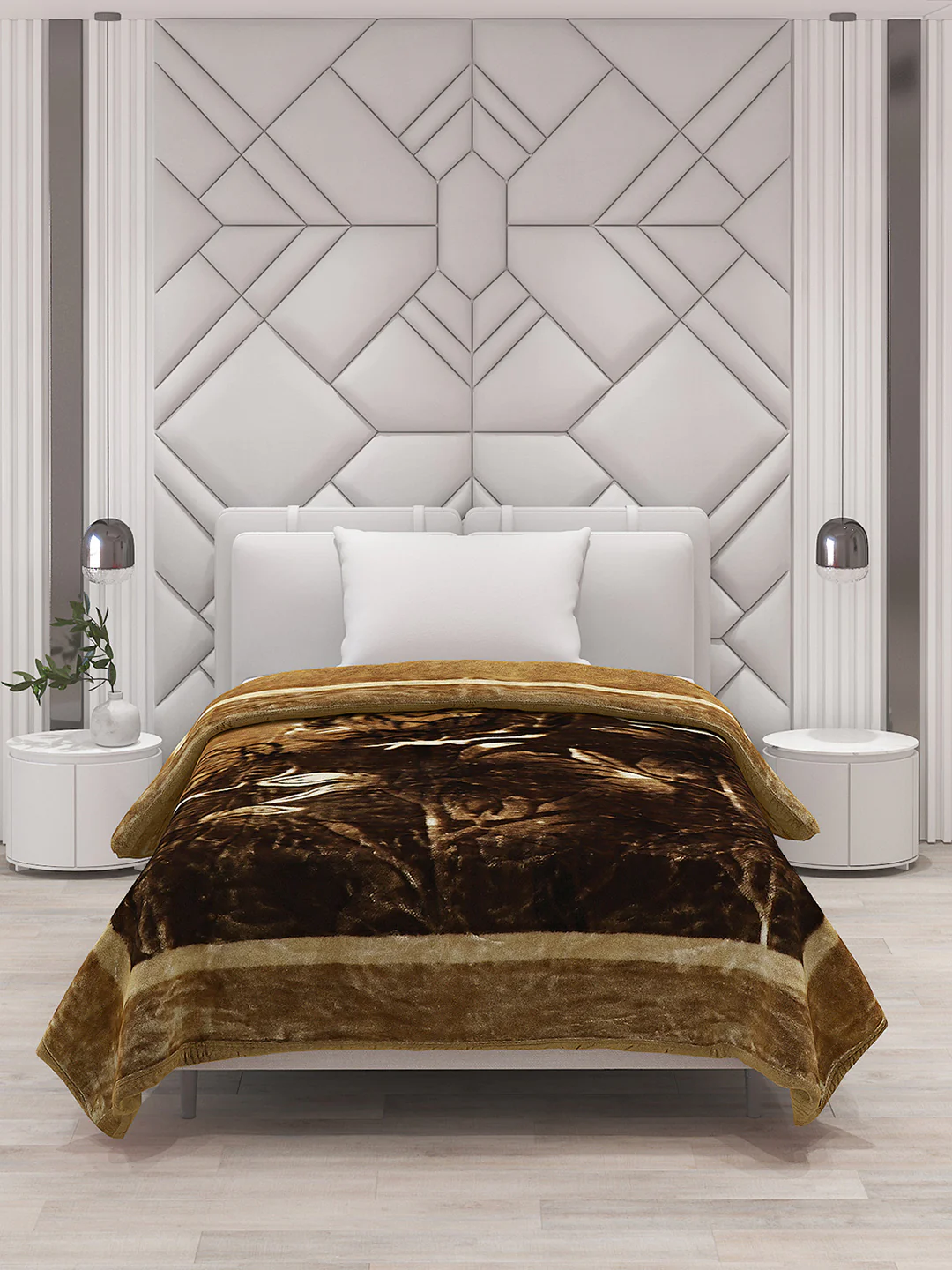 Printed Single Bed Blanket for Mild Winter -1 Ply - Image 3