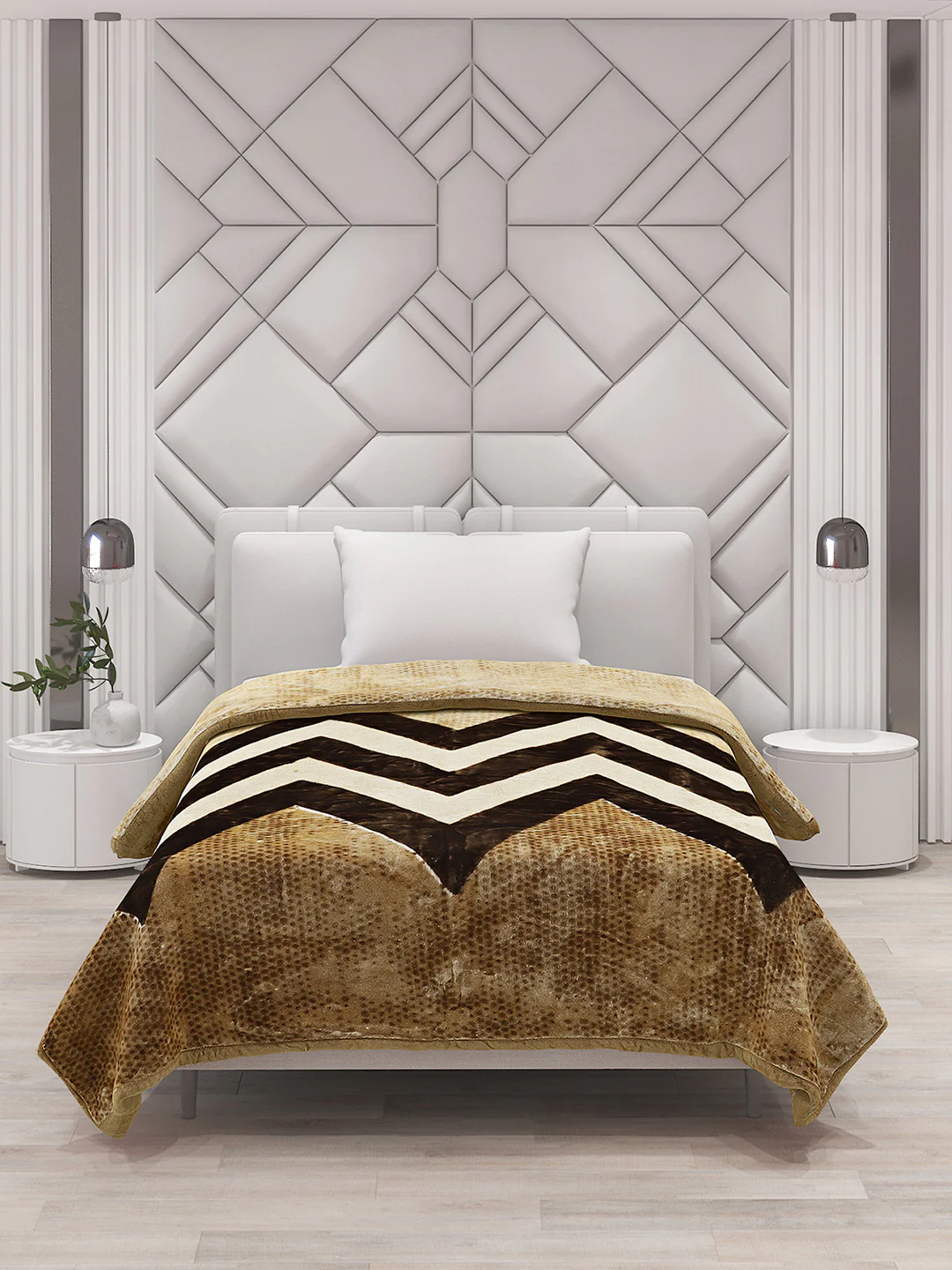 Printed Single Bed Blanket for Mild Winter -1 Ply - Image 3