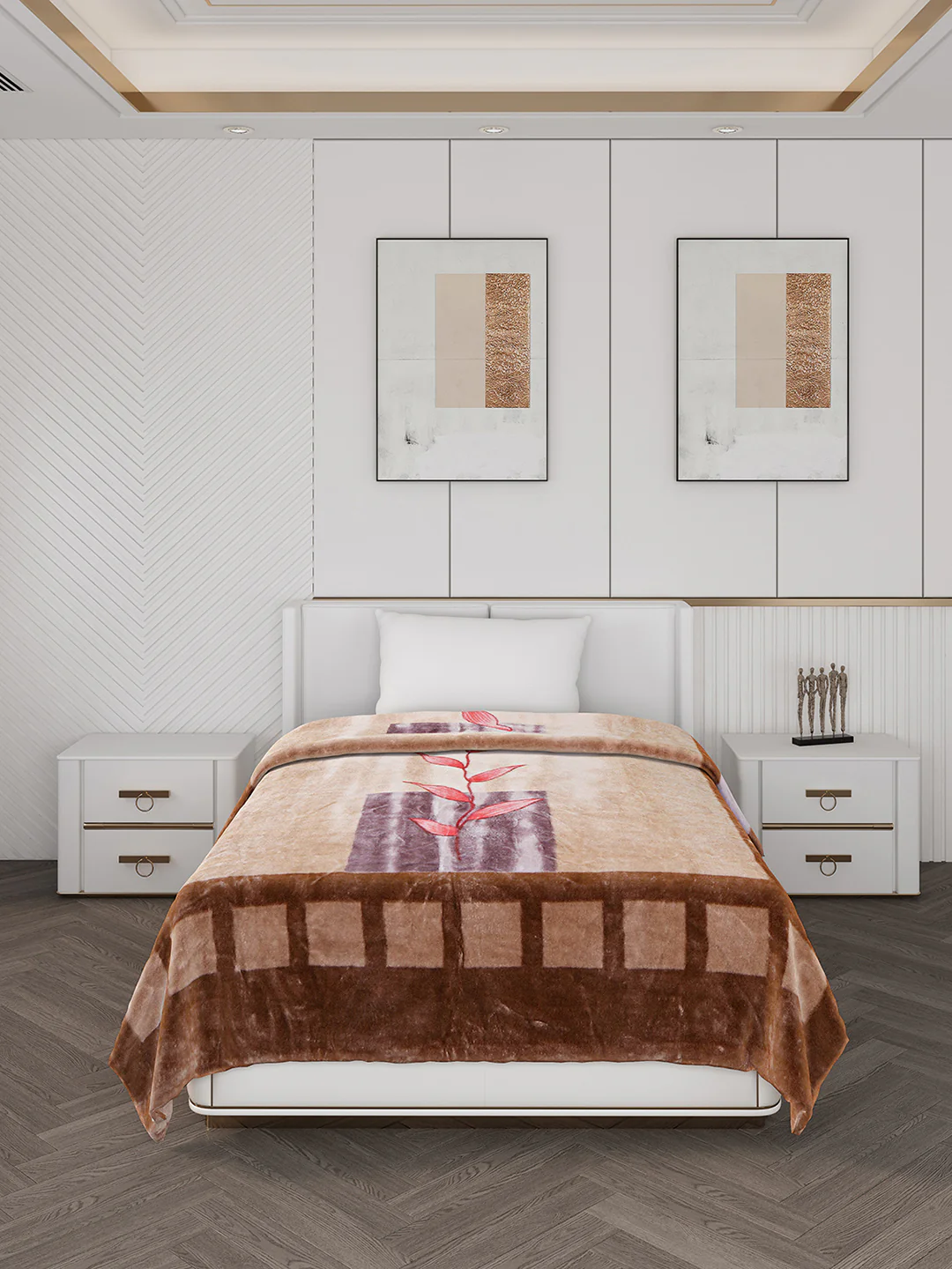 Printed Single Bed Blanket for Mild Winter -1 Ply - Image 2