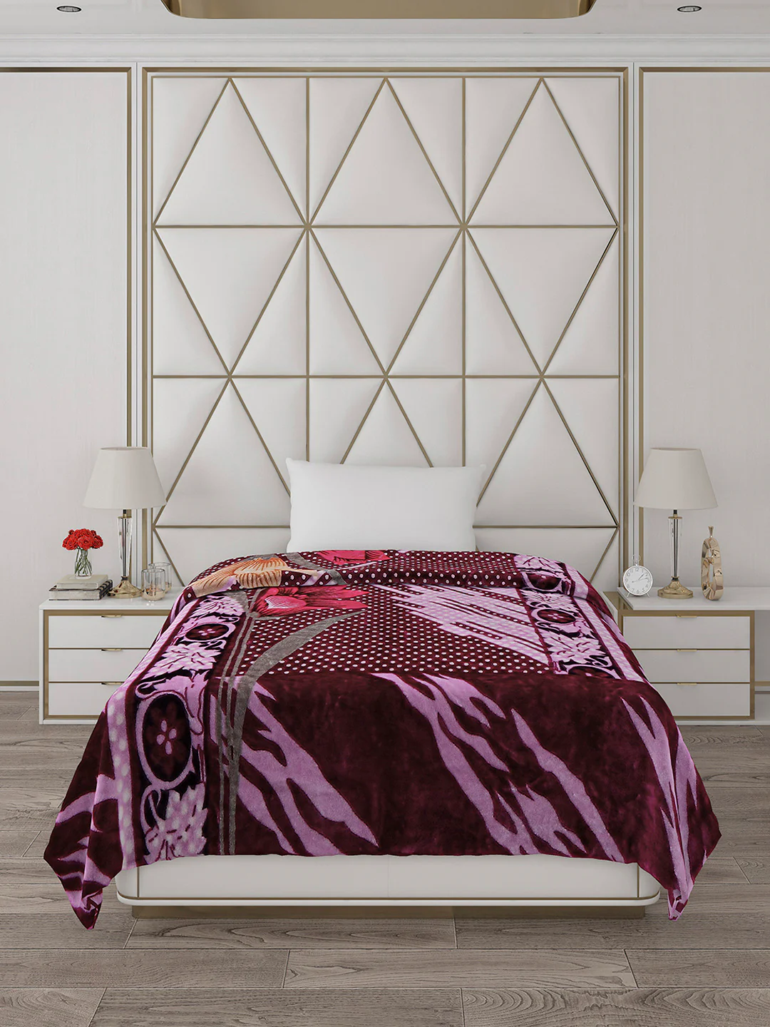 Printed Single Bed Blanket for Mild Winter -1 Ply - Image 2