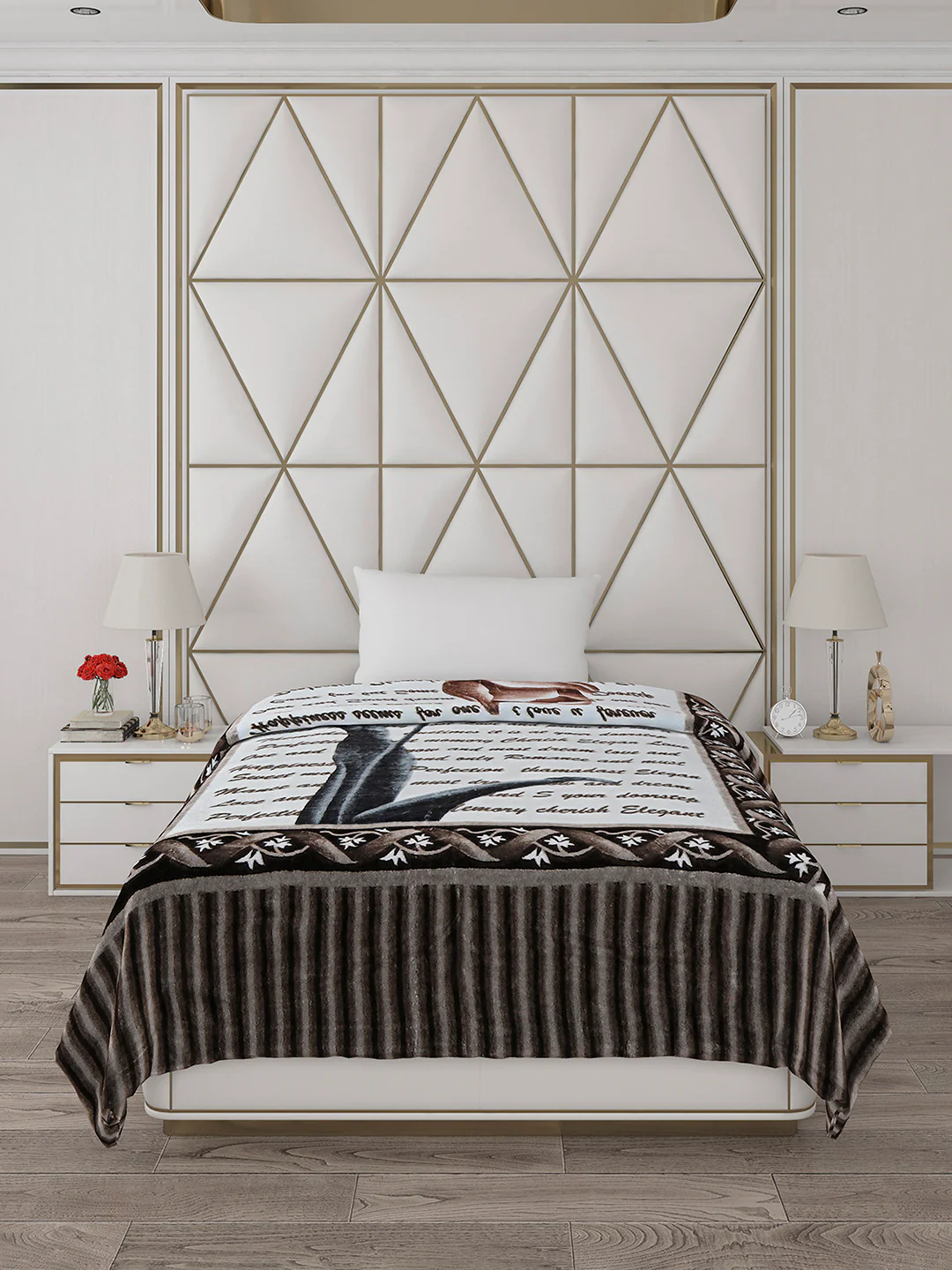 Printed Single Bed Blanket for Mild Winter -1 Ply - Image 2