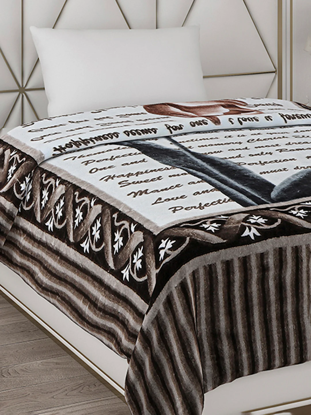 Printed Single Bed Blanket for Mild Winter -1 Ply - Image 4