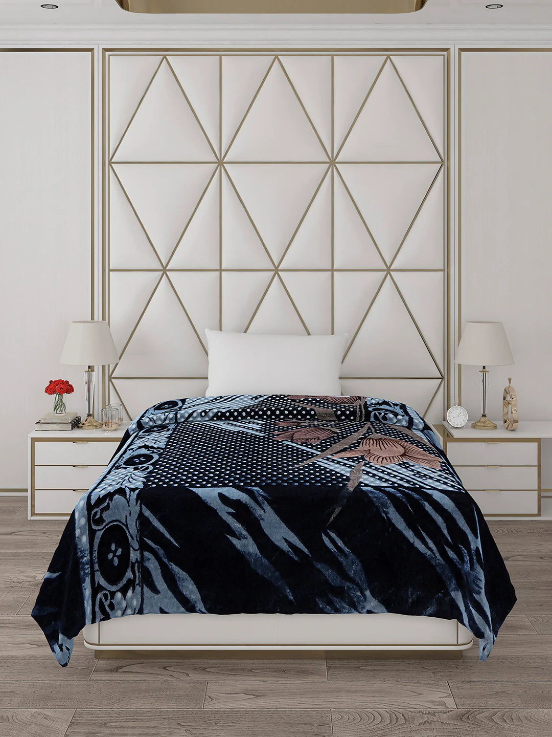 Printed Single Bed Blanket for Mild Winter -1 Ply - Image 2