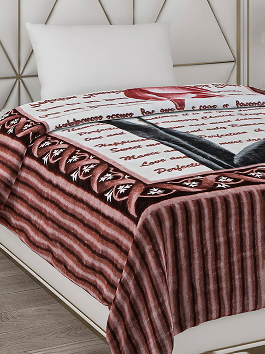 Printed Single Bed Blanket for Mild Winter -1 Ply - Image 4