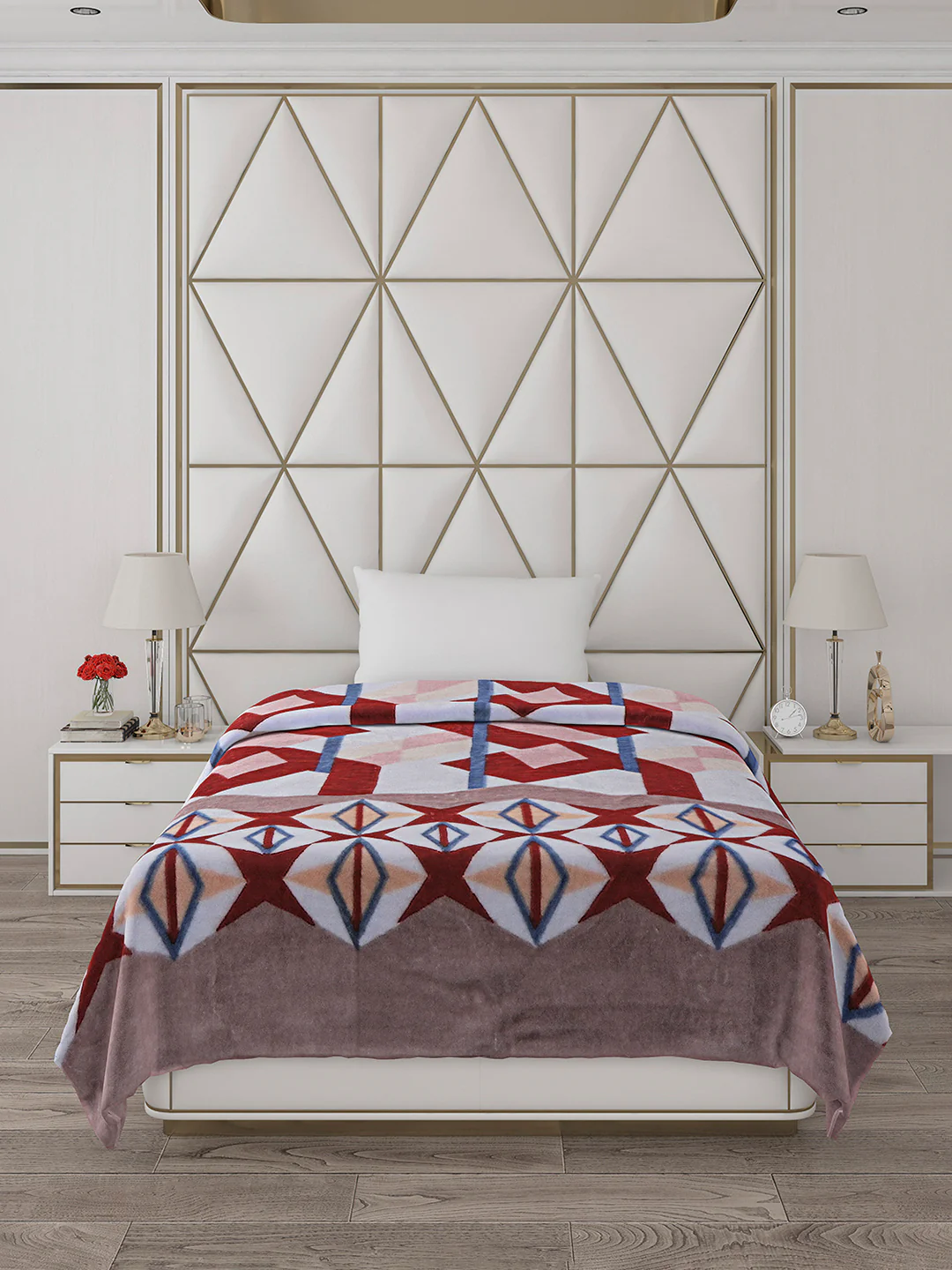 Printed Single Bed Blanket for Mild Winter -1 Ply - Image 2