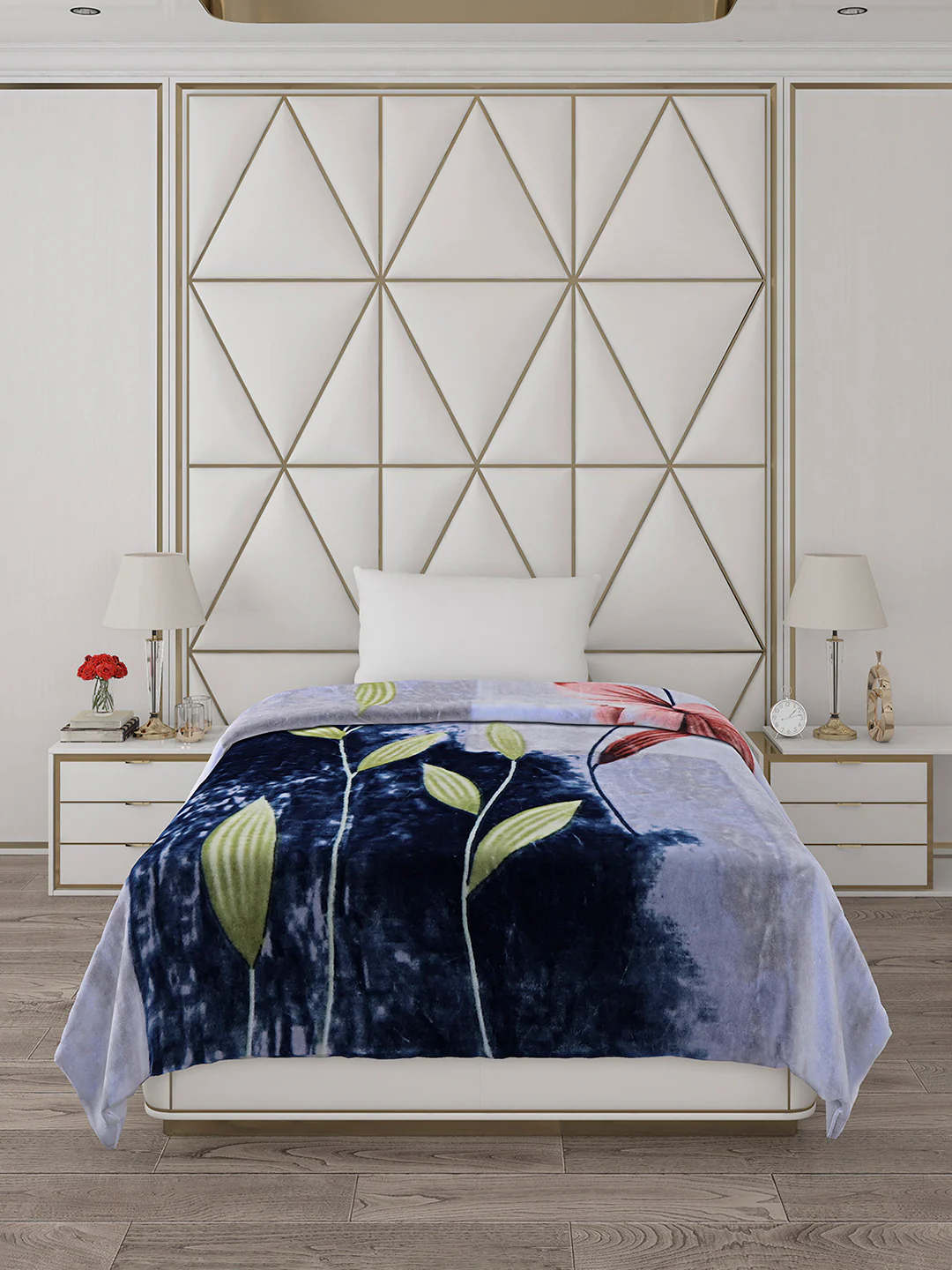 Printed Single Bed Blanket for Mild Winter -1 Ply - Image 2