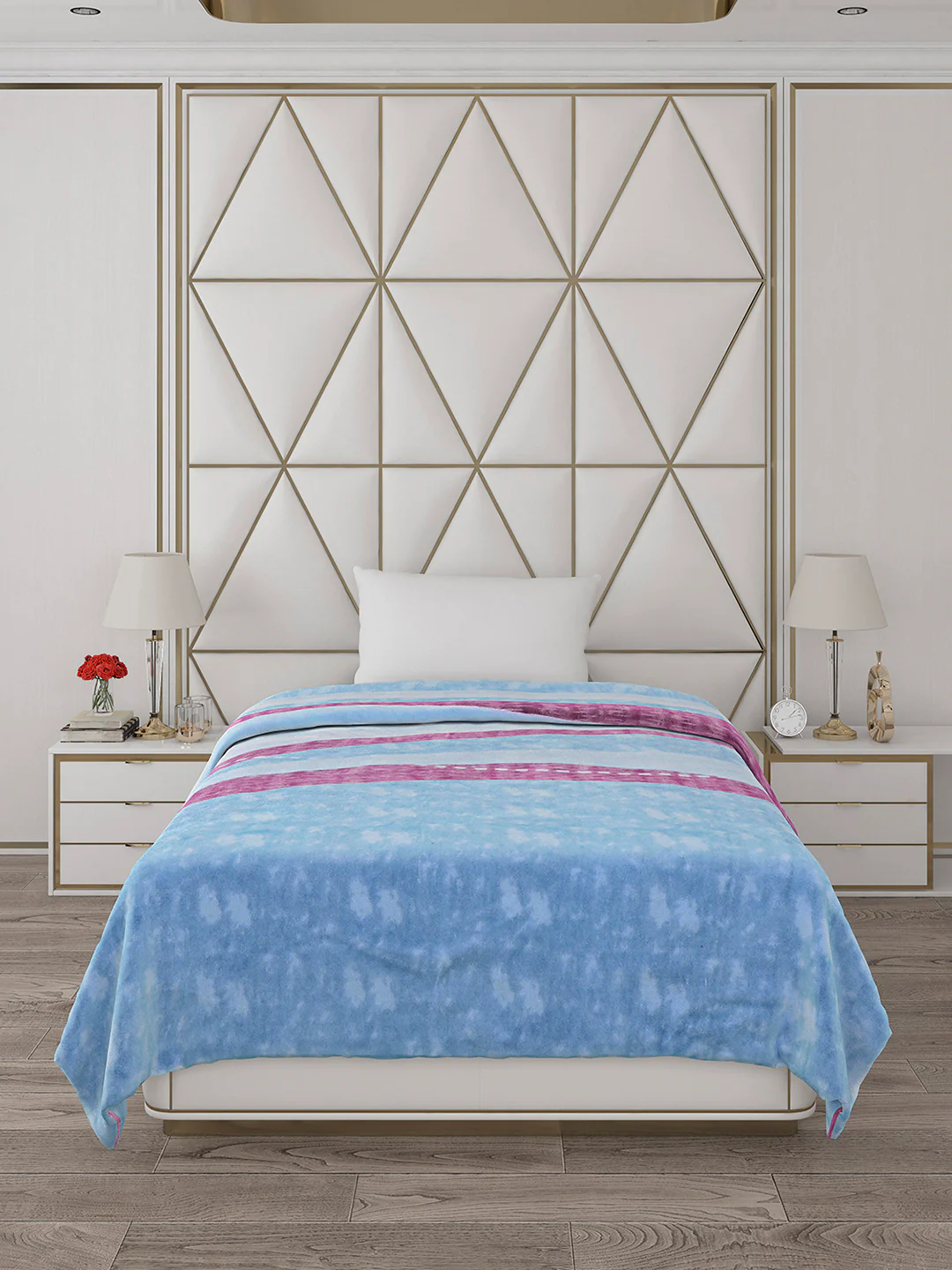 Printed Single Bed Blanket for Mild Winter -1 Ply - Image 2