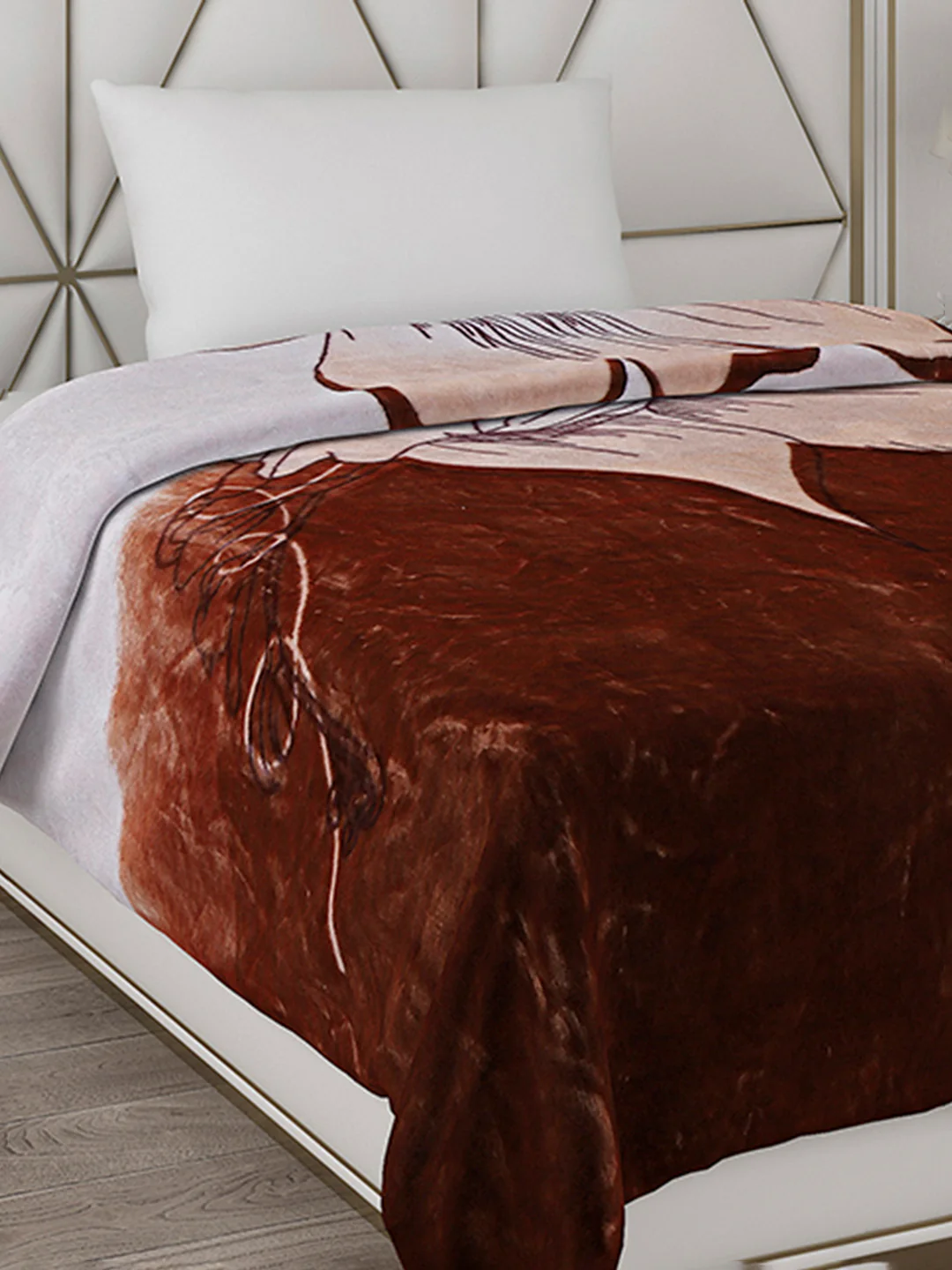 Printed Single Bed Blanket for Mild Winter -1 Ply - Image 4