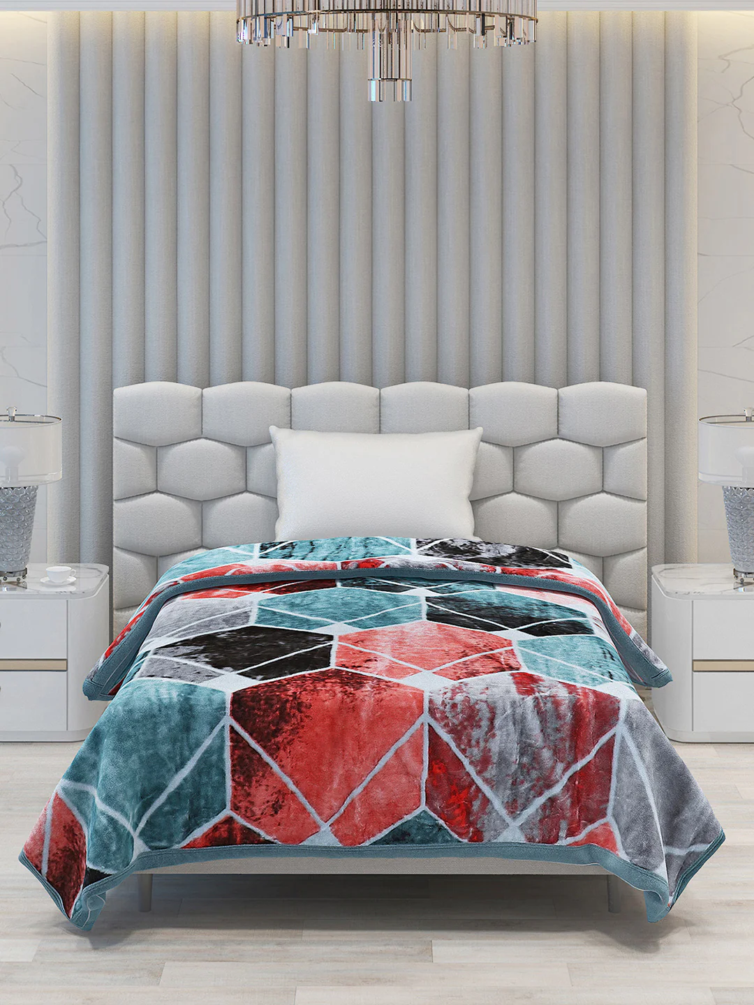 Printed Single Bed Blanket for Mild Winter -2 Ply - Image 3
