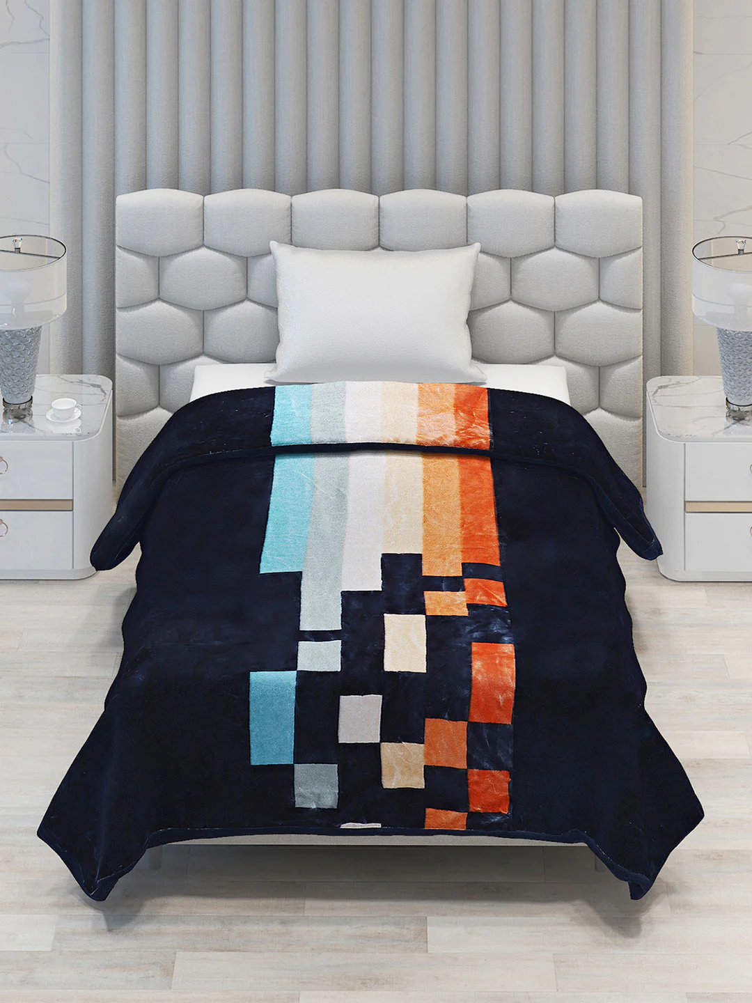 Printed Single Bed Blanket for Mild Winter -2 Ply - Image 2